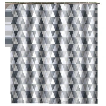 

CSS Bathroom Curtain Waterproof Polyester Fabric Waterproof Bathroom Curtain with 12 Hooks