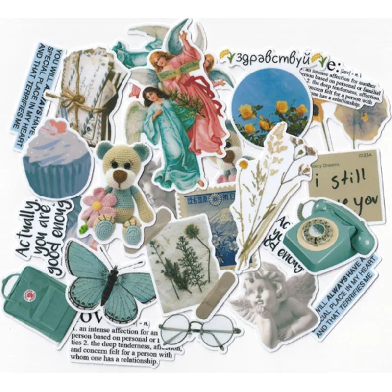 

New Vintage Angel Girl Series Stickers DIY Scrapbooking Album junk journal Diary Happy Planner Decoration Stickers