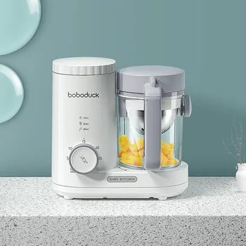 

Smart Electric Baby Food Maker with Reversible Food Basket Integrated Baby Food Steamer Blender Micro-Stir Baby Food Processor
