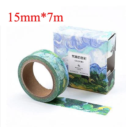 8 Ван Гог каваи Васи Лента Скрапбукинг маскирующая Лента наклейки Скрапбукинг стиральная лента sumikko 02466 - Цвет: 8
