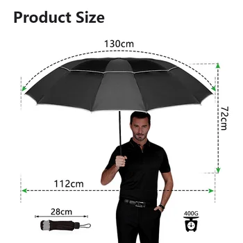 

Big Top Quality Umbrella Men Rain Woman Windproof Large Paraguas Male Women Sun 3 Folding Big Umbrella Outdoor Parapluie