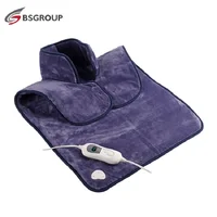 Universal Voltage Microplush Electric Heating Pad Wrap Vest for Neck and Shoulders Winter Body Warmer Whole Back Pain Relief 2