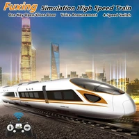 High Simulation Remote Control RC Robot Train Voice Announce  117CM Large One Key Open/Closed Speed Switch Train Kid Boy Gifts 1