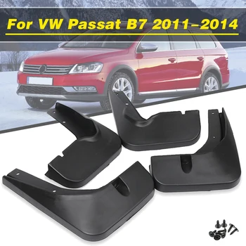 

4Pcs Car Mudflaps Front Rear Mud Flaps Mudguards Splash Guards Fender Flares For VW Passat B7 2011 2012 2013 2014 Accessories