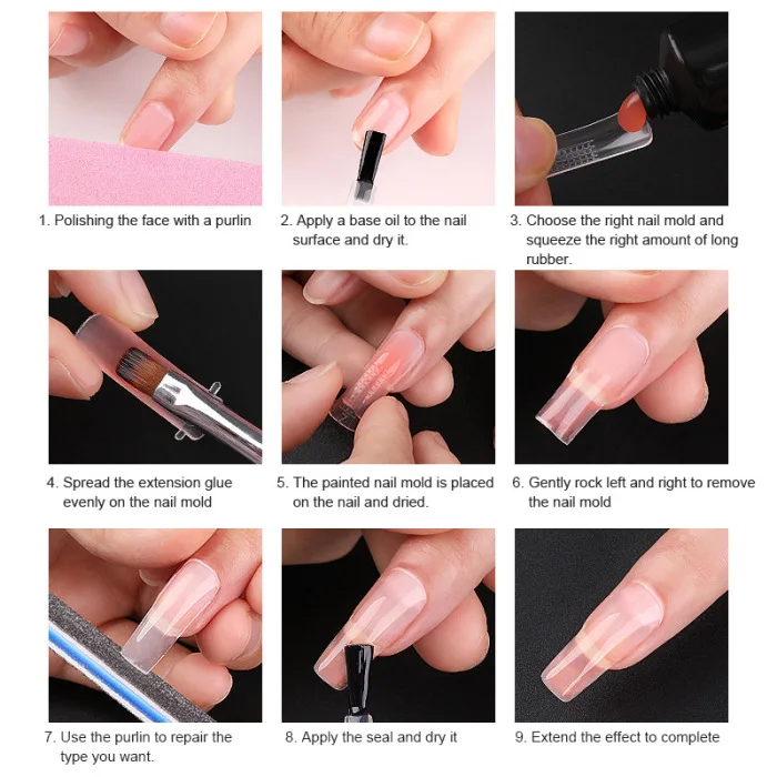 Professional Thermo Changing Poly Gel Quick Building Nail Builder UV Poly Gel Nail Tips Extension Glue LVS88