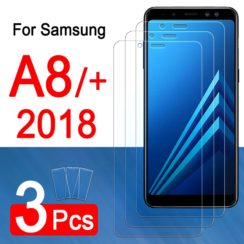 1 3 шт. защитное стекло Sam a8 plus для samsung galaxy a 8 2018 защита экрана закаленное 8a a8plus +