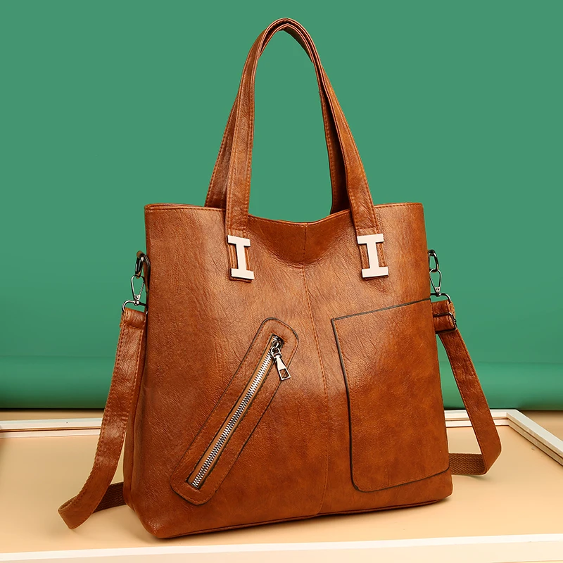 Luxury Handbags Designer Letter Pu Leather Women Shoulder Bags High Capacity Ladies Crossbody Bag Fashion Casual Female Tote Bag