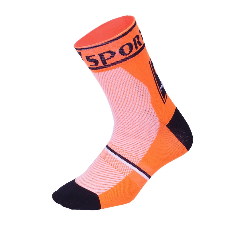 orange DH спортивные новые профессиональные велосипедные носки для женщин и мужчин, качественные брендовые носки для гонок, езды на велосипеде, Спортивные Компрессионные носки - Цвет: orange