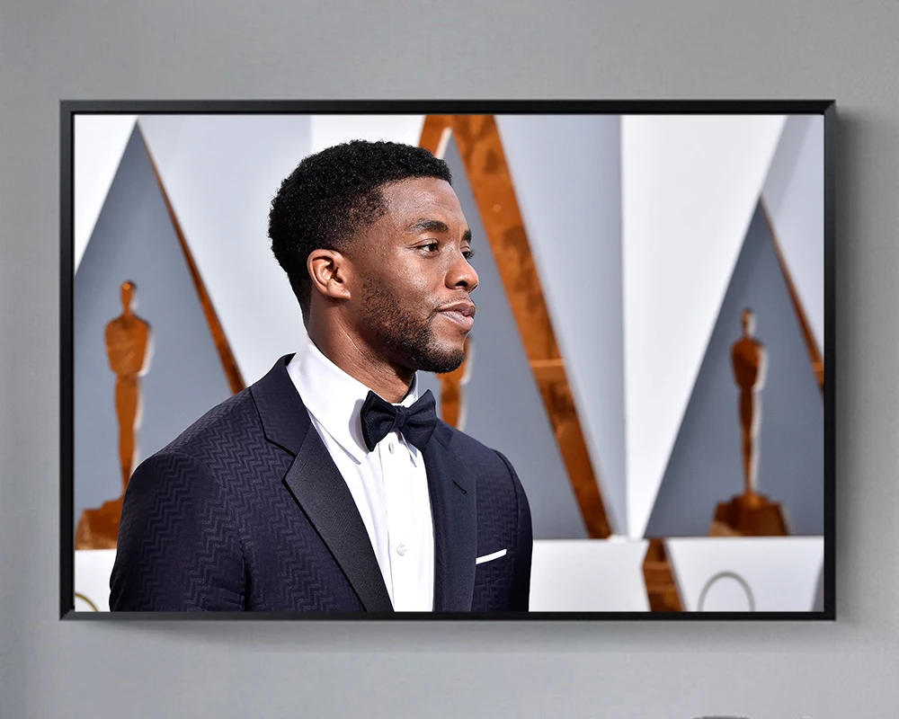 Чедвик Boseman 28 известного актера кинозвезда шелковой ткани настенный