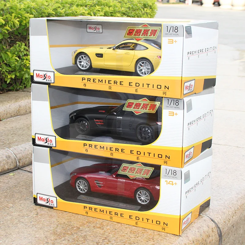 Спортивный автомобиль Maisto 1:18 Mercedes Benz SLS AMG GT модель автомобиля из сплава в стиле