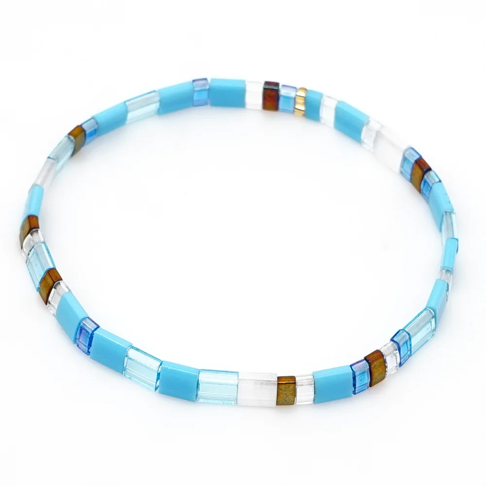 Boho браслеты для мужчин Япония Miyuki Tila бусы женские летние пляжные Pulseras Mujer Lucky Multicolor шикарные ювелирные изделия Insta модный подарок - Окраска металла: 3