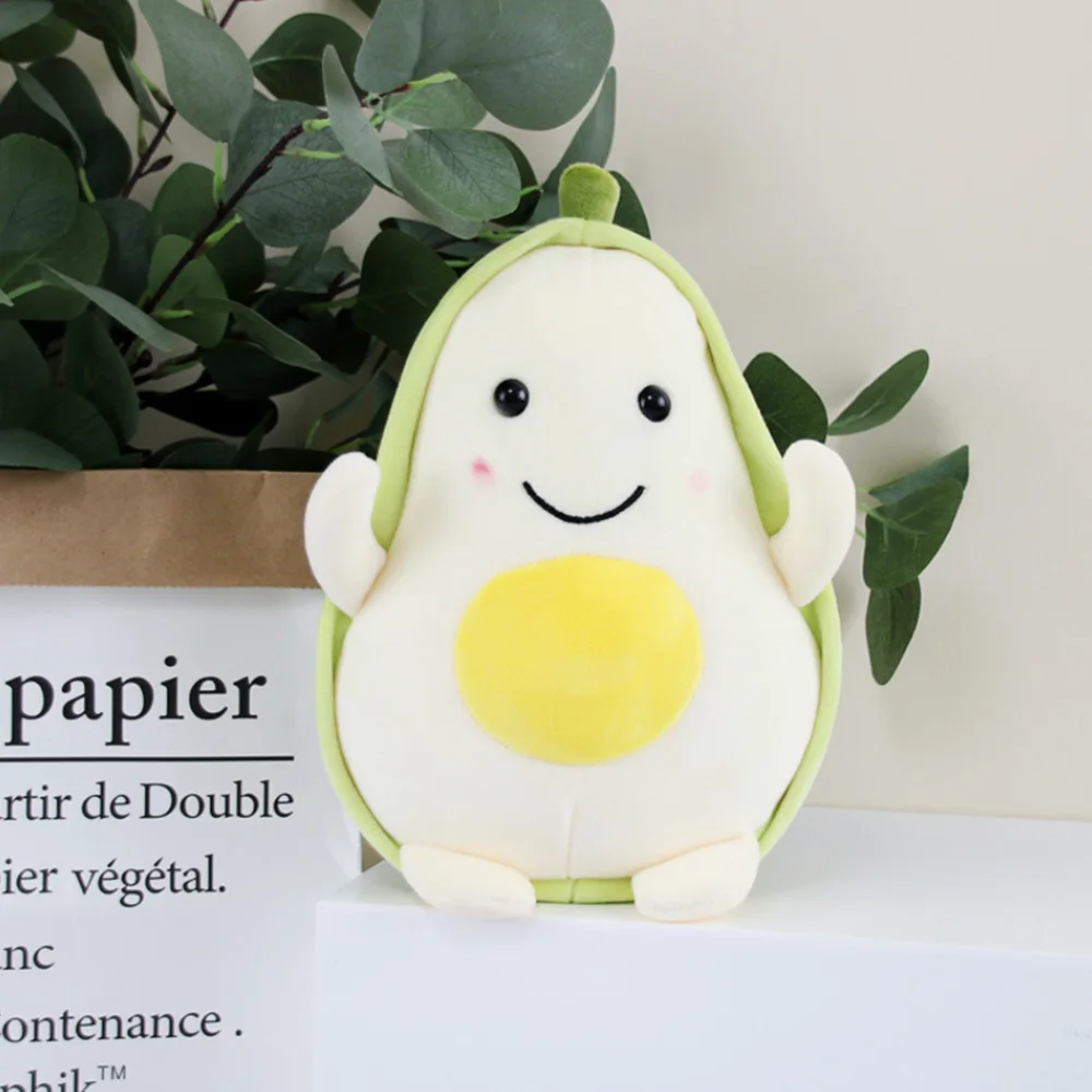 23cm Height Kawaii PlushAvocado Fruits Doll Toy Kids Sleeping Back Cushion Cute Stuffed Cartoon Baby Accompany 1 23cm Height Kawaii PlushAvocado Fruits Doll Toy Kids Sleeping Back Cushion Cute Stuffed Cartoon Baby Accompany 2