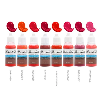 

8 Colors Permanent Makeup Micro Pigment Set Cosmetic Tattoo Ink 15ml Kit For Tattoo Eyebrow Lip Makeup Mixed Color