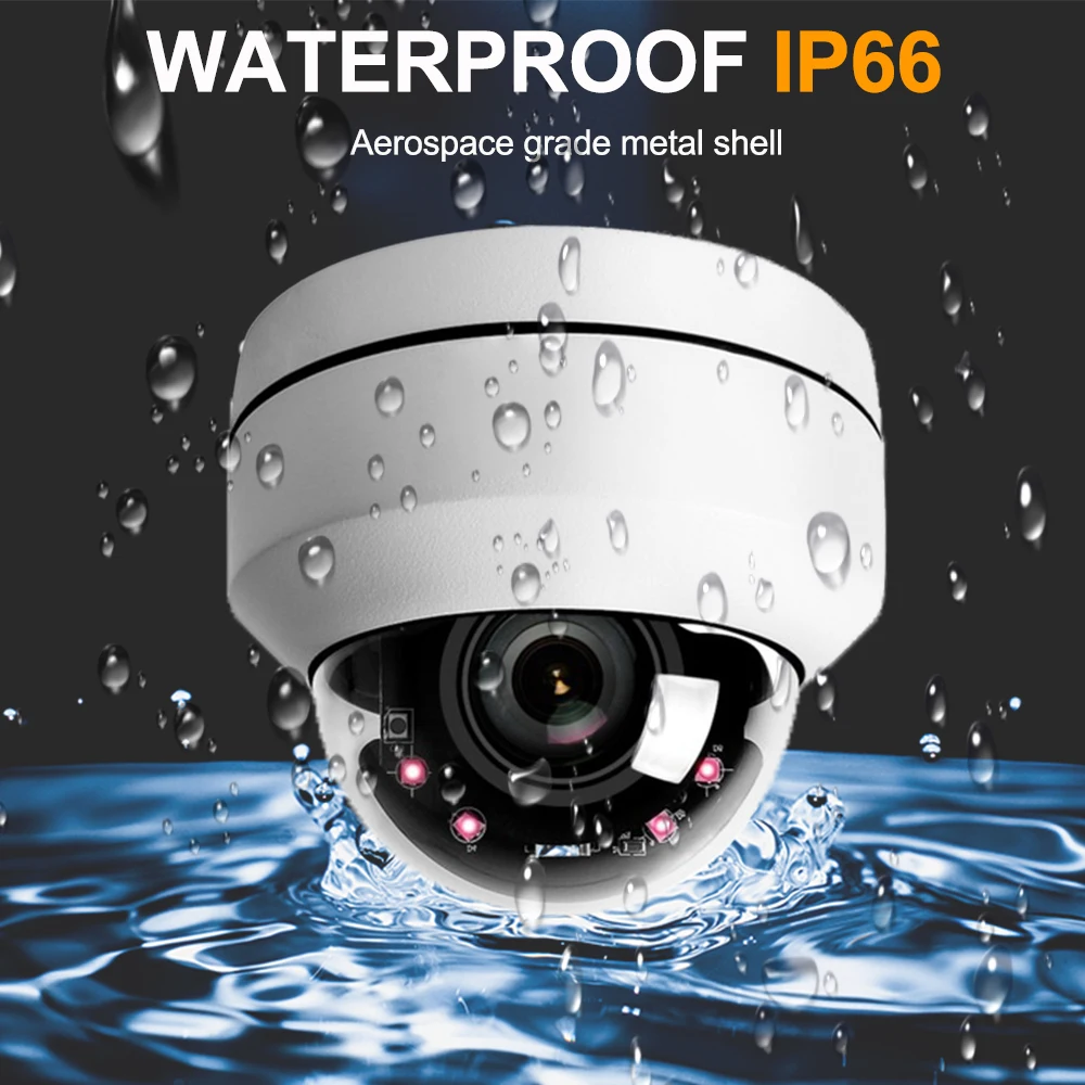 5MP POE Мини PTZ IP камера купол H.265 Крытый 2,8-12 мм 4X оптический зум ИК 50 м P2P CCTV безопасности Onvif Водонепроницаемый(2 шт