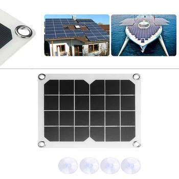 

5V 10W Outdoor Dual USB Charger Waterproof Semi-flexible Monocrystalline Solar Charger Panel Charge for Phones