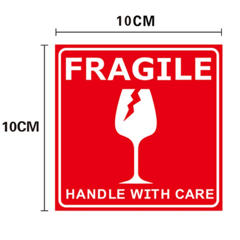 Big Red/yellow Warning Move Labels Fragile Stickers 50pcs Do Not Bend Handle with Care Packing Labels Stickers for Goods Packing decorative labels stickers packaging stickers fragile stickers