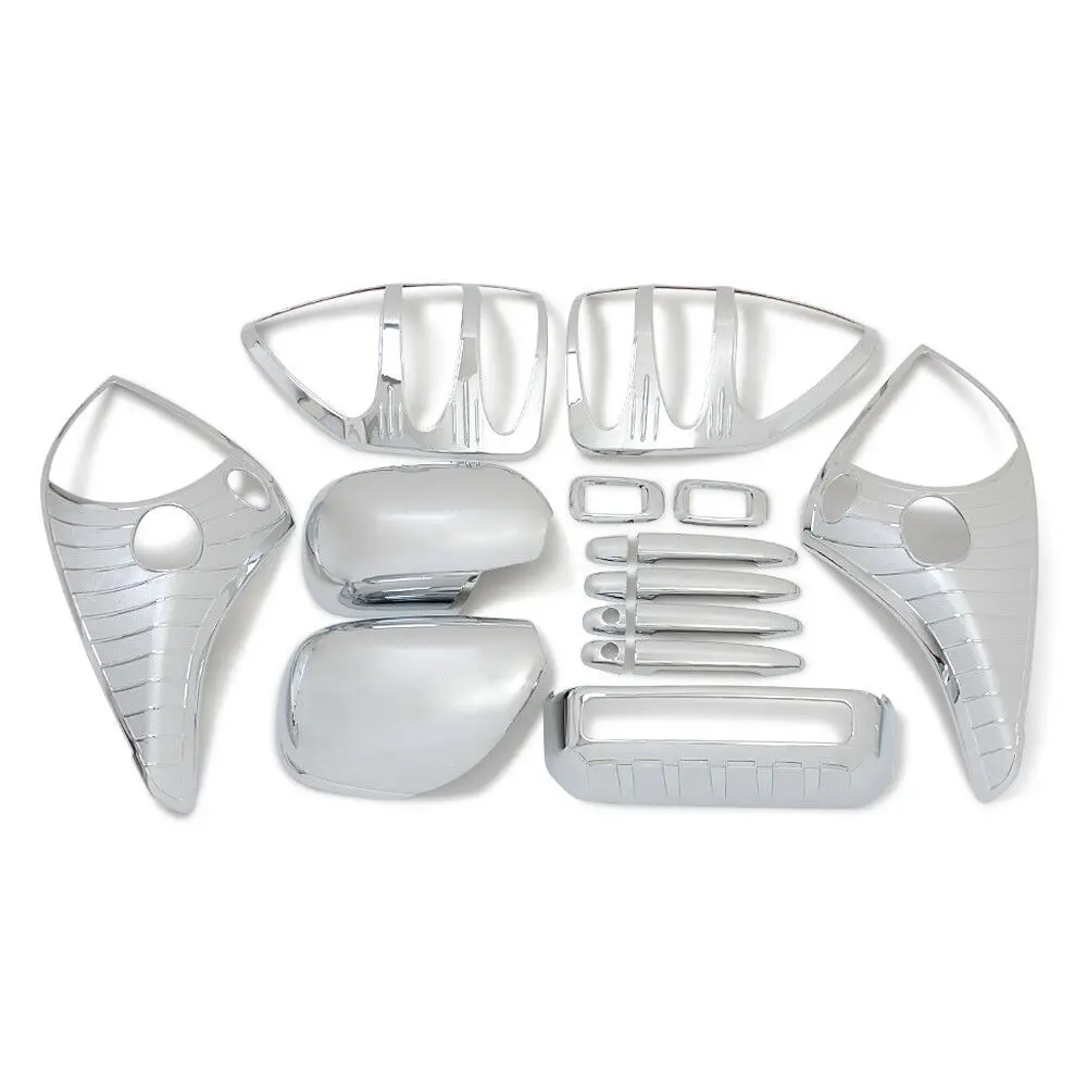 Хромированный Внешний Полный комплект Накладка для TOYOTA Land Cruiser Prado J120 2003-2008