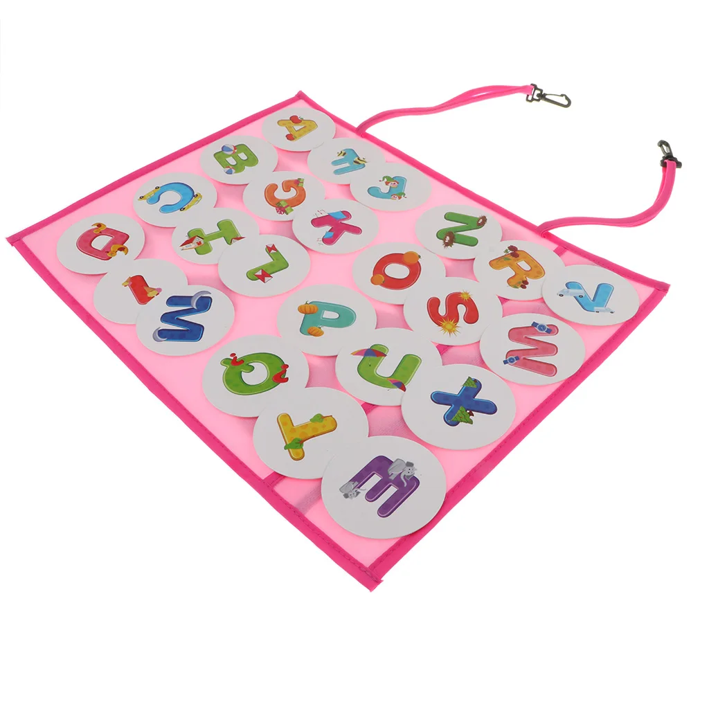 Kids Educational Toys Alphabet Letters Numbers Sticker Cards Hanger Board
