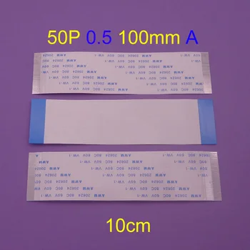 

2PCS New FFC FPC 50pin flat flexible cable 0.5mm pitch forward Width 25.5mm lenght 60mm 100mm 300mm Ribbon 50p Flex Cable Type A