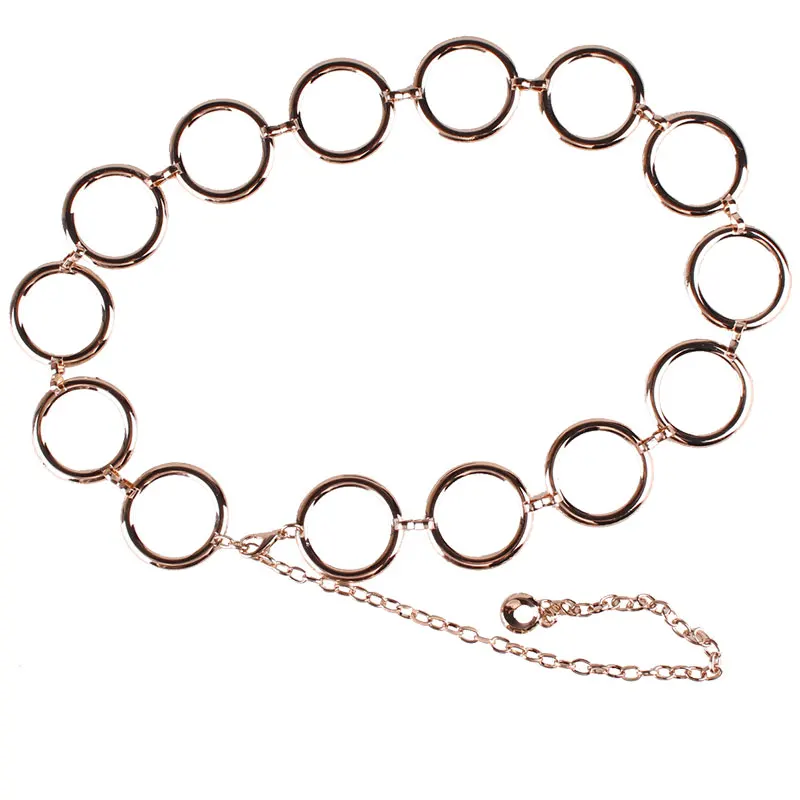 Модная металлическая цепочка на талию женский длинный пояс с длинной