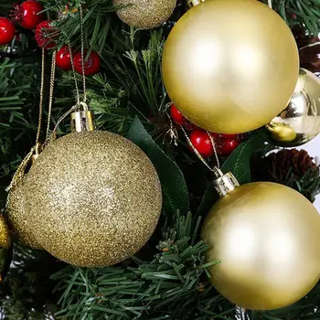 

1 Box/100pcs Christmas Balls Pendant Christmas Tree Pendant Scene Layout Props 3-6CM Family Christmas Tree Pendant