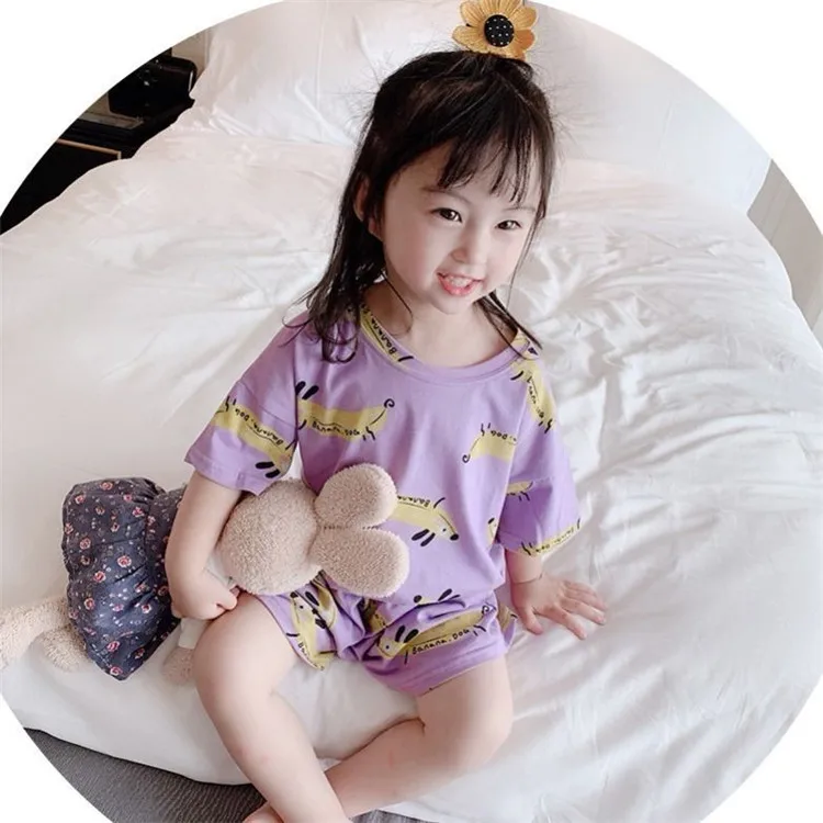 nightgowns baby Lawadka Summer Girls Kids Pajamas Set Short Sleeves Sleepwear For Toddler Boys Cotton Children Pyjamas Set Clothes 2-10Years cotton pajama sets