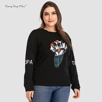

Women Sweatshirt Plus Size Sprint Autumn Female Letter Printed Sweatshirt Blouse Ladies Long Sleeve Pullover Jumper Tops