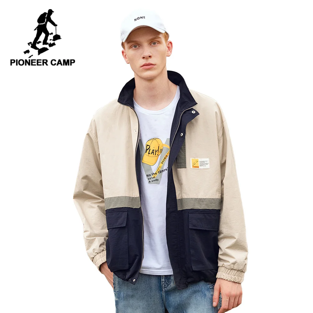 Мужская куртка бомбер Pioneer Camp Повседневная Уличная одежда цвета хаки на осень