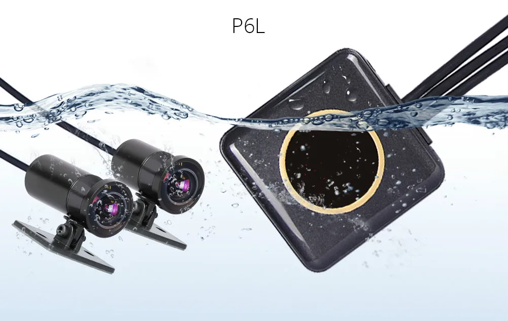 Portable Full HD 1080P+720P Front Rear View Waterproof Motorcycle Camera WiFi DVR Dash Cam Black Recorder Box | Автомобили и