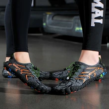 Быстросохнущие кроссовки водонепроницаемая обувь шлепанцы для Плавания теплые Сапожки со шнуровкой Пляжная Летняя обувь море кроссовки мужская обувь для пешего туризма; серый; большие Размеры