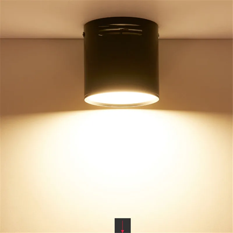 Потолочный светильник с регулируемой яркостью 5 Вт 7 Вт 9 Вт 12 Вт 15 Вт 18 Вт AC85-265V светильник COB Светодиодный точечный светильник+ светодиодный драйвер