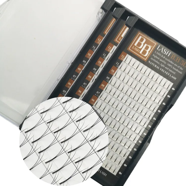 Easy Fan Bloom наращивание ресниц Austomatic цветение быстрое самостоятельное изготовление вентиляторов объем ресниц предварительно обнаженные 1 набор = 3 коробки
