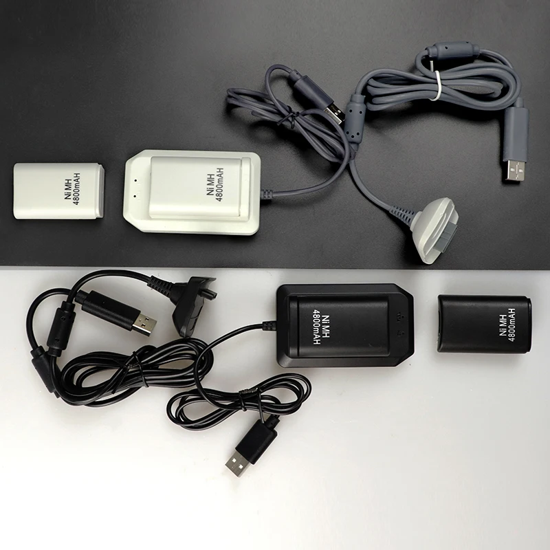 Двойная перезаряжаемая батарея+ USB кабель для зарядного устройства для xbox 360 беспроводной контроллер EM88