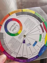 Tarjeta de papel colorido profesional, rueda de mezcla de colores de diseño de tres niveles, guía circular central redonda, gira tatuajes, pigmento de uñas, 12 Uds.