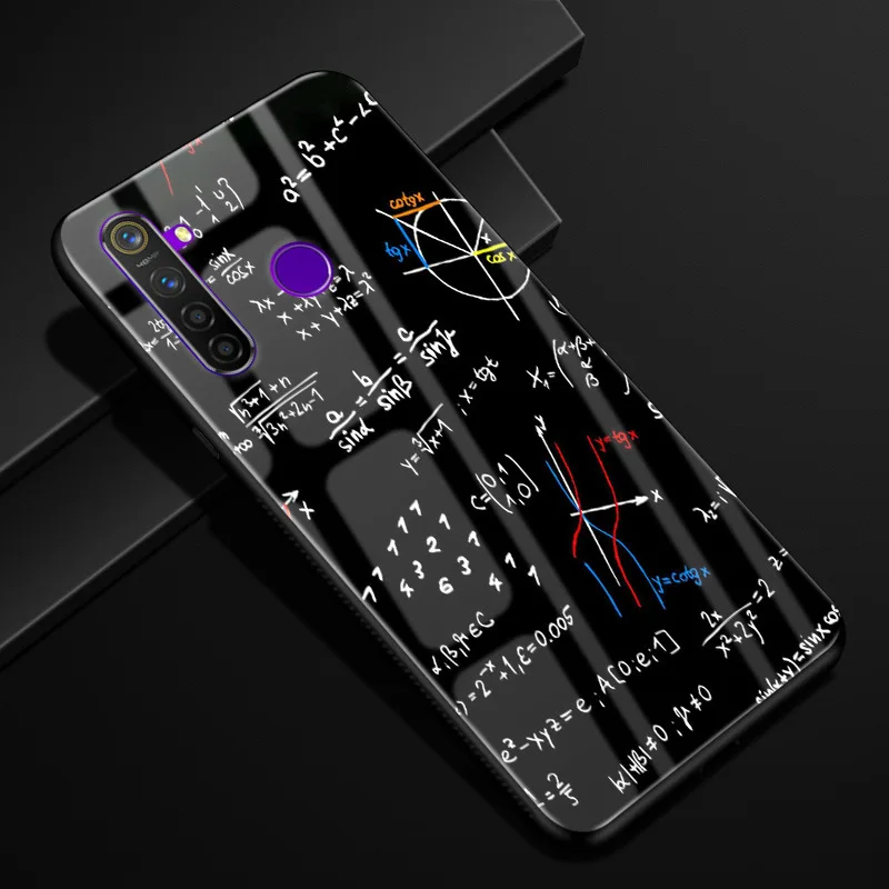 Для OPPO Realme 5 Pro Чехол оргстекло PC чехол для телефона черный ТПУ бампер чехол для OPPO Realme 5 Pro 5Pro Realme Q закаленный чехол