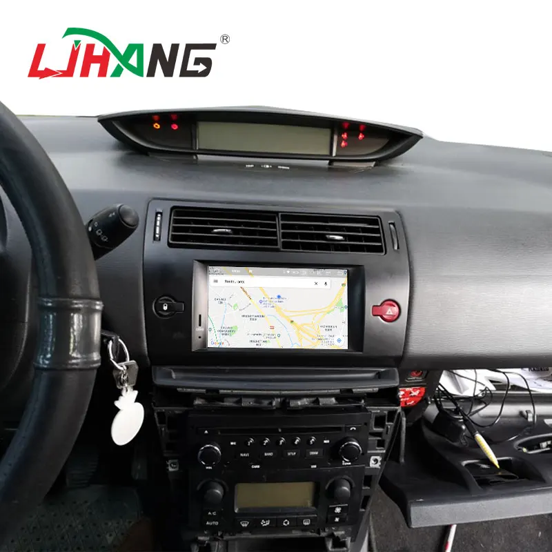 Sale LJHANG Android 9.0 Car Radio DVD Player For Citroen C4 Quatre Triumph 2004-2012 Multimedia Auto Stereo GPS WIFI IPS 8 Core USB 5