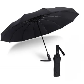 

12K Strong Wind Resistant Folding Automatic Umbrella Men Rain Women Parasol Big Umbrellas Business Portable Long Handle Paraguas