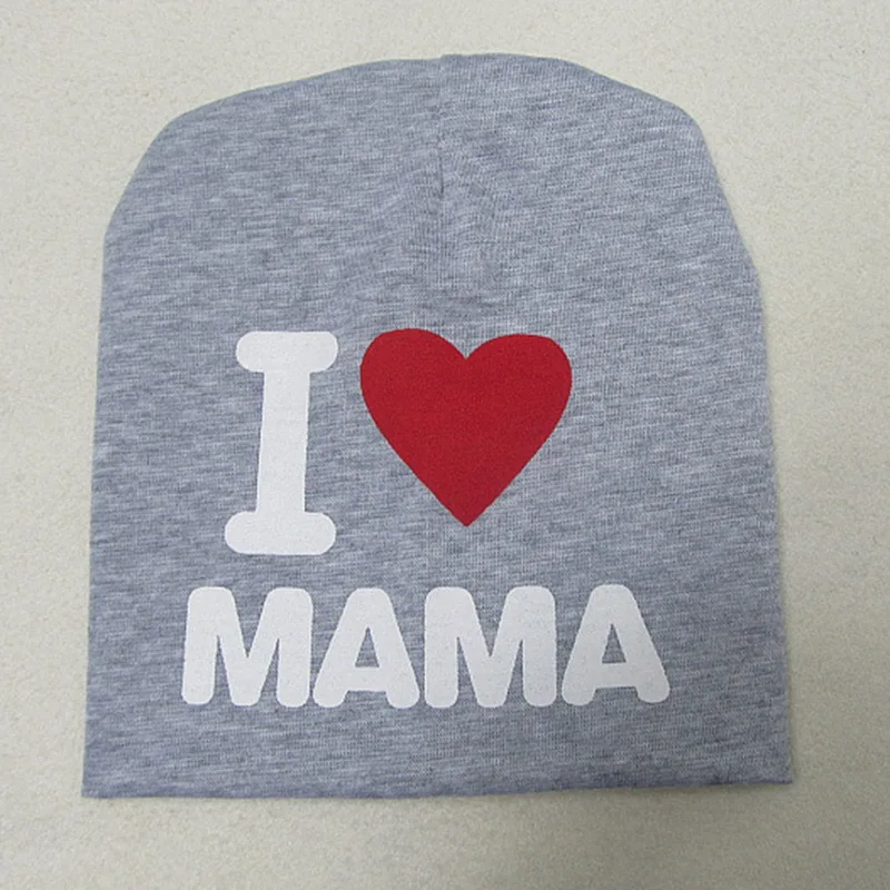 BB6234GY2 Детская шапка с надписью «I Love Mom And бейсболки»; хлопковые детские шапки для малышей; шапочки для маленьких мальчиков и девочек - Цвет: BB6234GY2