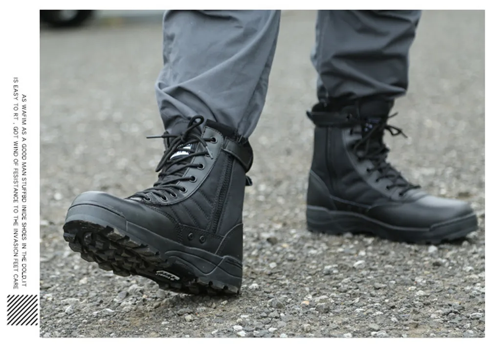 Fly Fishing Waders High Ankle Military Outdoor Hiking Shoes Rubber Sole Winter Fly Snow Boots Waders Hunting Non-slip Camping