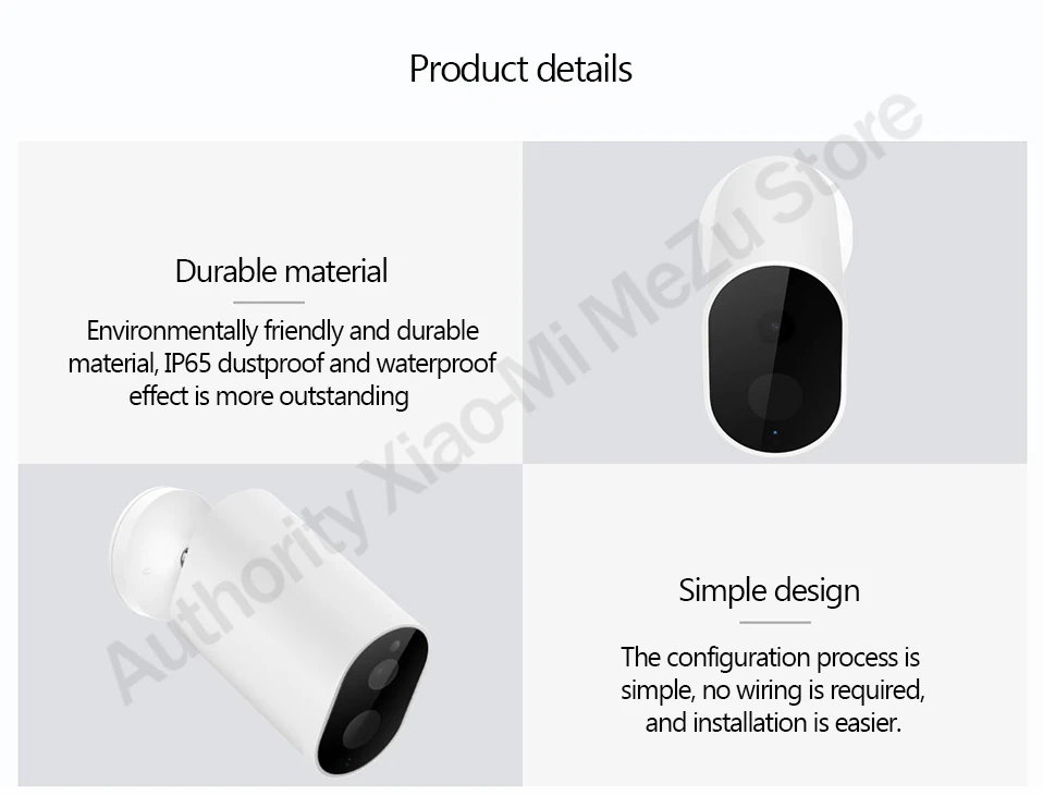 Xiaomi Mijia Смарт камера шлюз батарея версия CMSXJ11A 120 градусов 1080P F2.6 AI гуманоидный обнаружения IP беспроводной Cam