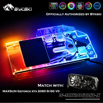 

Bykski Full Coverage RGB/A-RGB GPU Water Cooling Block For VGA MAXSUN Geforce rtx 2060 SI 6G V0 Graphics Card N-MX2060SI-X