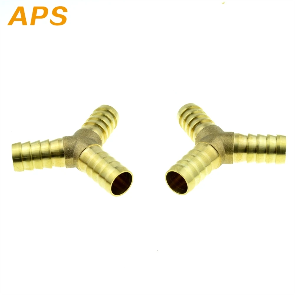 

Tee Brass Hose 19mm OD Barb Fitting Y-Shape 3 Way Gas Copper Barbed Fitting Pneumatic Coupler Oil Air Water Pipe Coupling