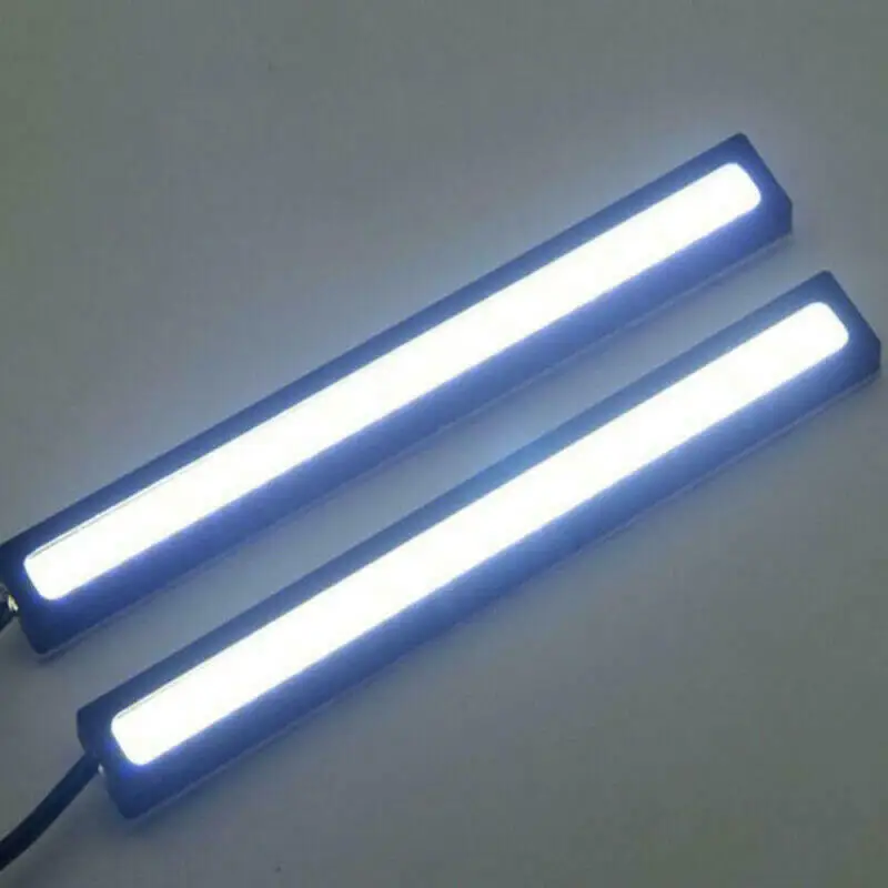 6pcs 12V COB LED Driving Day-time Running Lights Car Styling LED Lamp 6500K 17x1.5x0.2cm