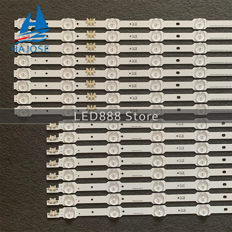 led lights behind tv 16 PCS/set LED Backlight Strip for Samsung UE55HU7200 UE55HU7100 UE55HU7105 UE55HU7205 UN55HU7200 UA55HU7800 BN96-33494A 33493A led tv backlight strip