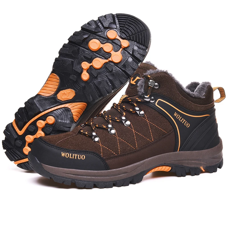 New Arrival Winter Pro-Mountain Outdoor Hiking Shoes for Men Women Add Fur Hiking Boots Walking Warm Training Trekking Footwear