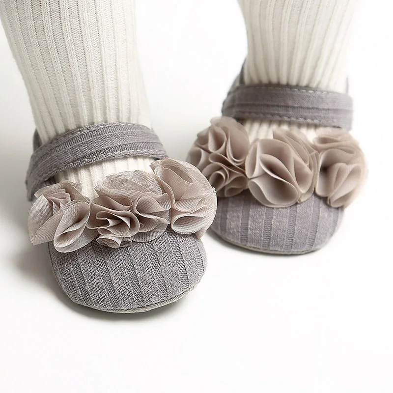 Kids Shoes Flower Non-Slip Soft-Soled Toddler Newborn Baby-Girl Princess Cotton Cute