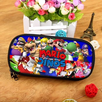 

Game Mario Bros Mario Boy Girl Cartoon Pencil Case Bag School Pouches Children Student Pen Bag Kids Purse Wallet