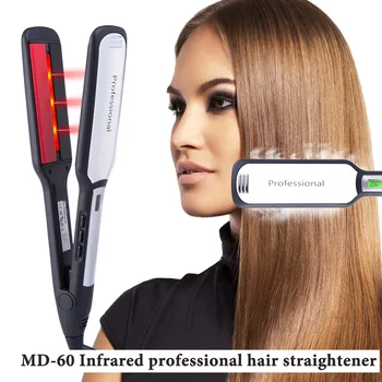 

Negative Ion Hair Straightener Curler Infrared Hair Flat Iron LCD MCH Heating Fast Roll Straight Hair Splint Pro Styling Tools
