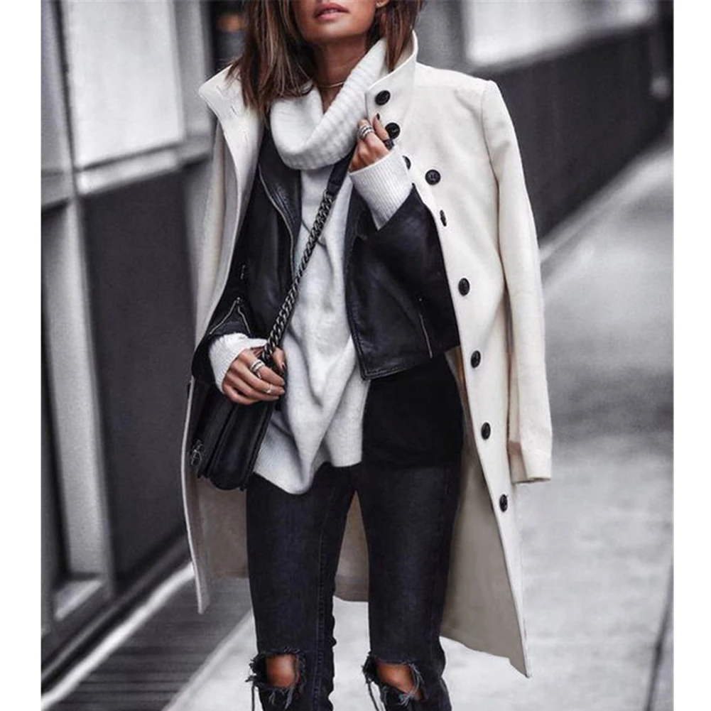 Новинка, Женское пальто veste femme, с длинным рукавом, с отложным воротником, верхняя одежда, куртка, повседневная, осень, зима, элегантное пальто