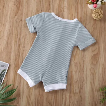 Pudcoco US Stock 0-18M Newborn Baby Boys Girls Clothes Short Sleeve Cotton Jumpsuit Bodysuit Cotton Outfit Summer 6